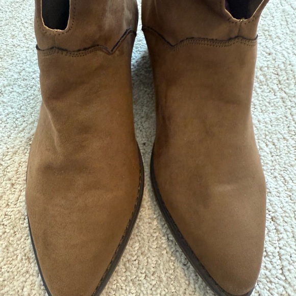 Geewawa Western Women’s Faux Suede Zip Brown Ankle Booties Women’s 8 1/2M  EUC - Picture 4 of 10